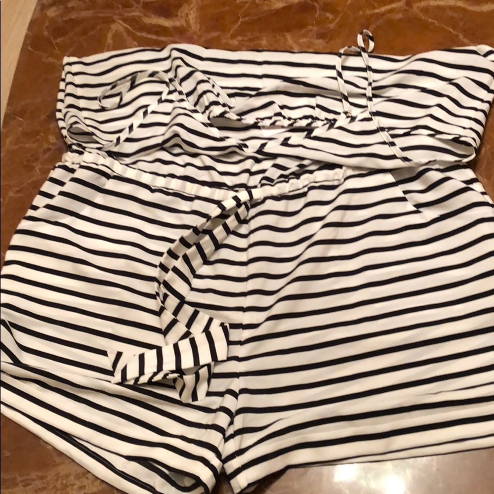 Black and white romper